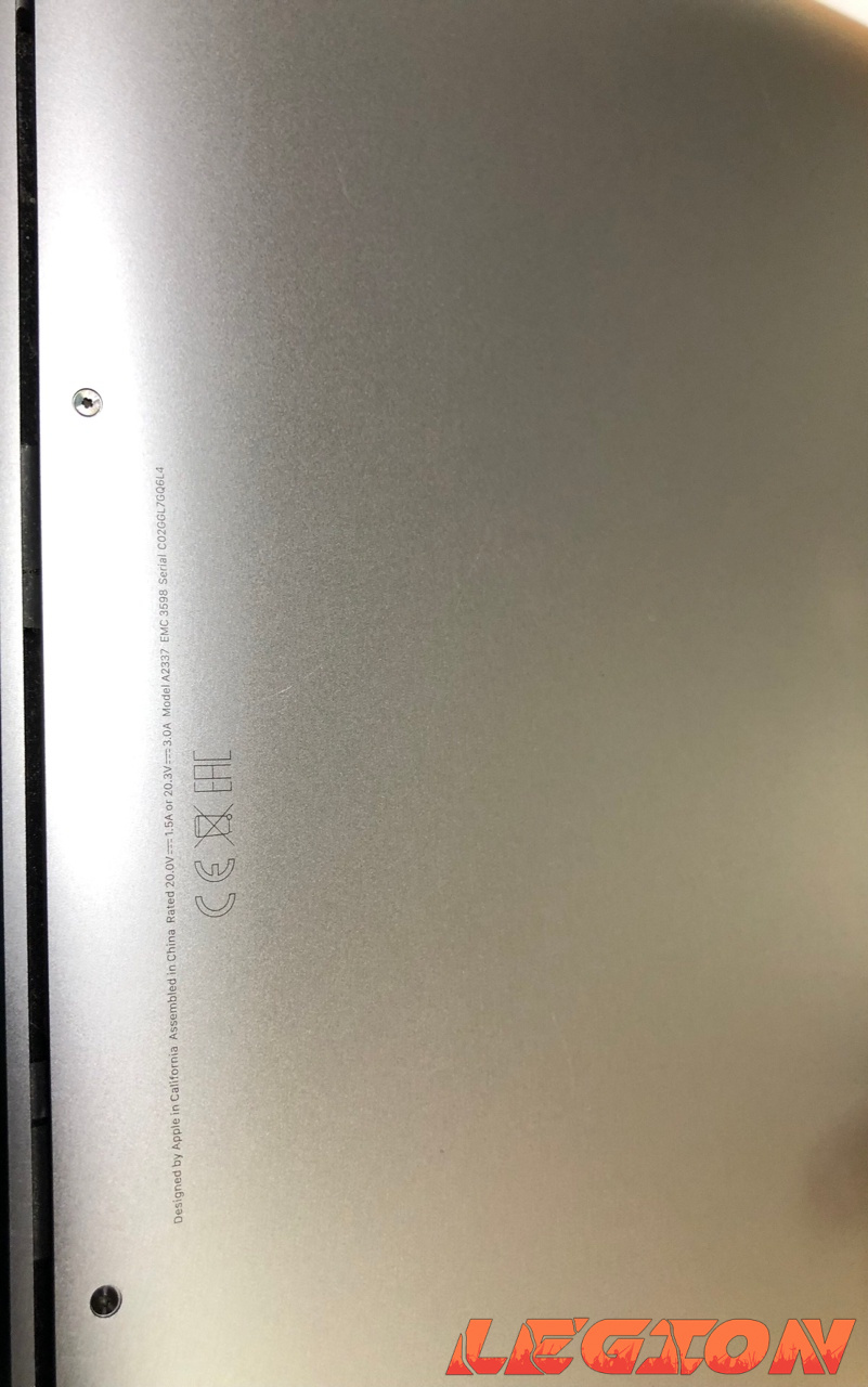 MacBook Air 2020/M1/8GB/Intel Hd/256GB SSD/13.3 Retina
